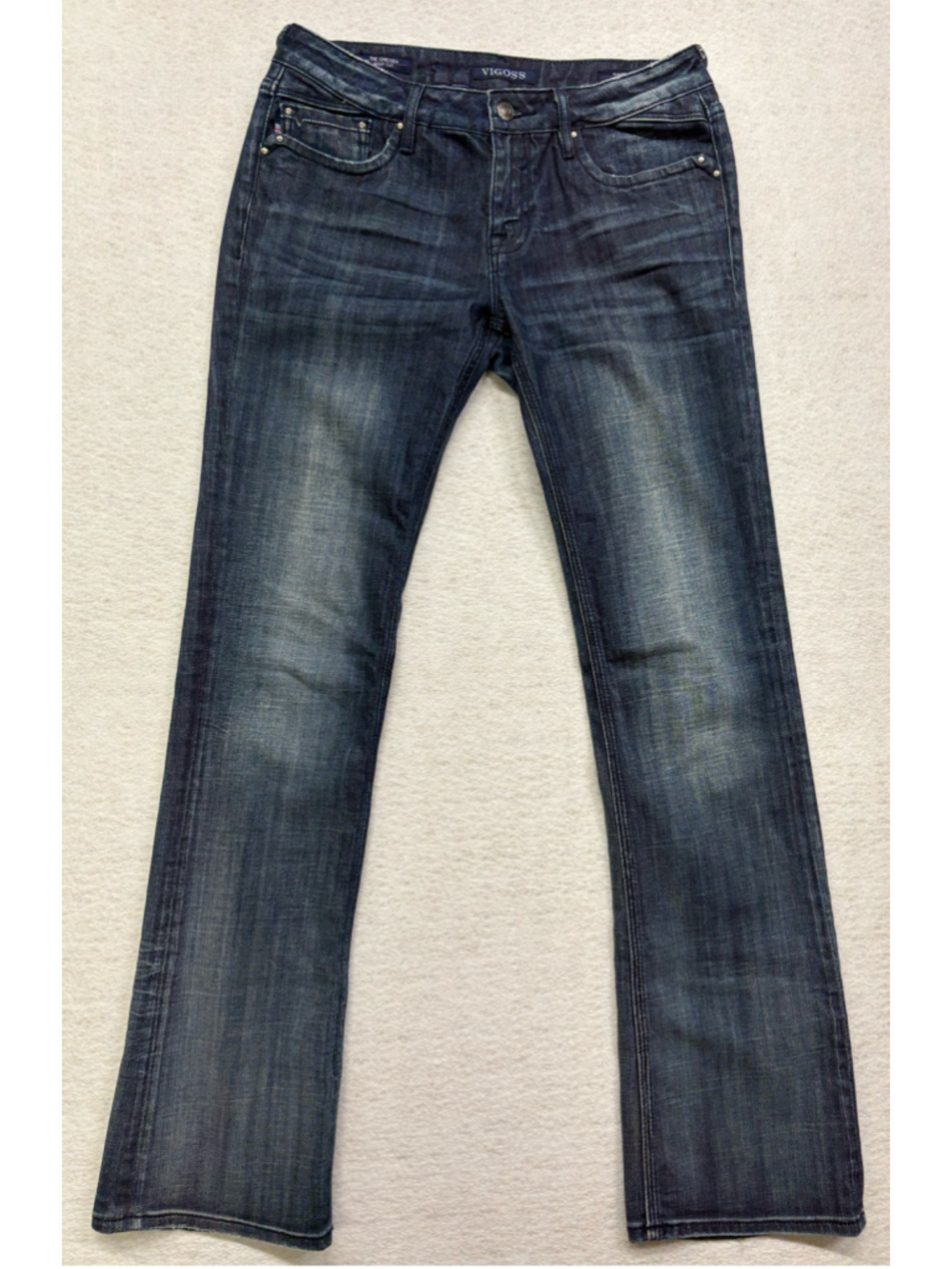 Vigoss The Chelsea Bootcut Jeans Dark Wash Jeans Size 29 x 33 Measures at 29x31